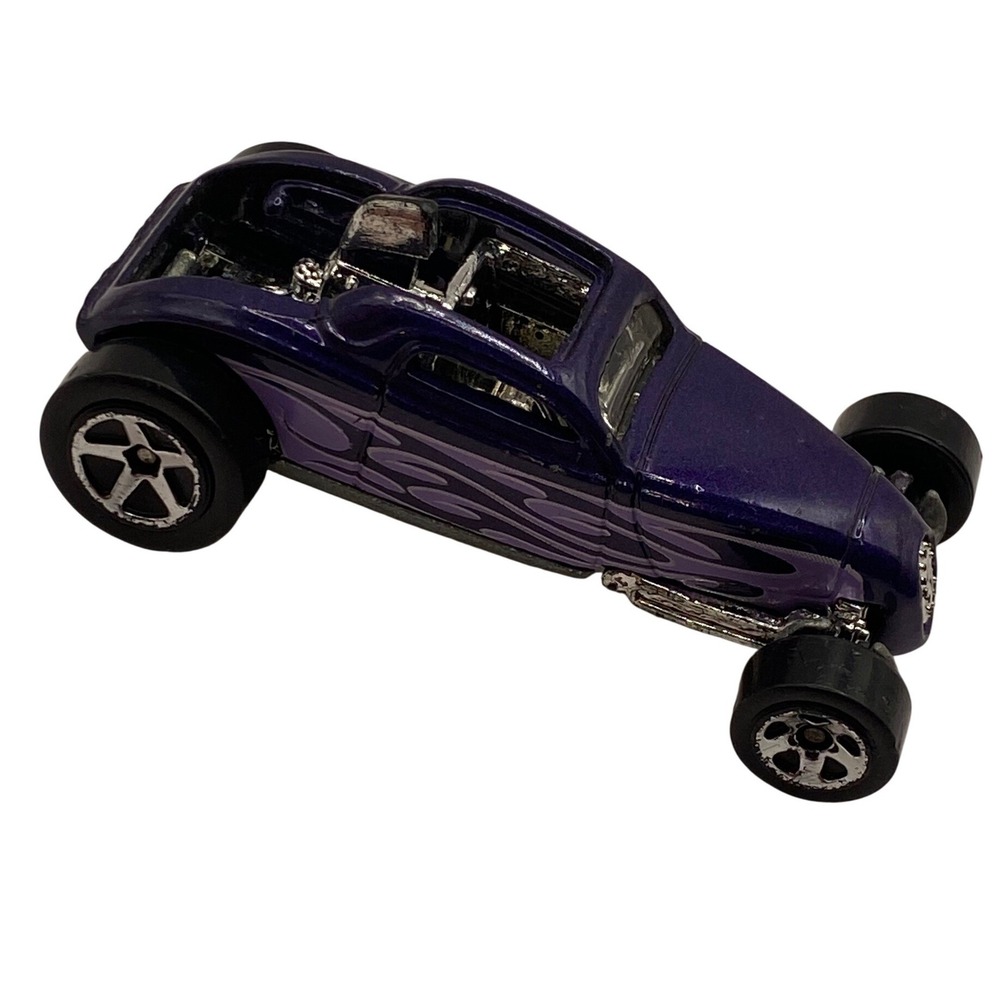 Vintage Hot Wheels Sooo Fast 2000 Purple Metallic Flame Hot Rod Diecast Car 1:64